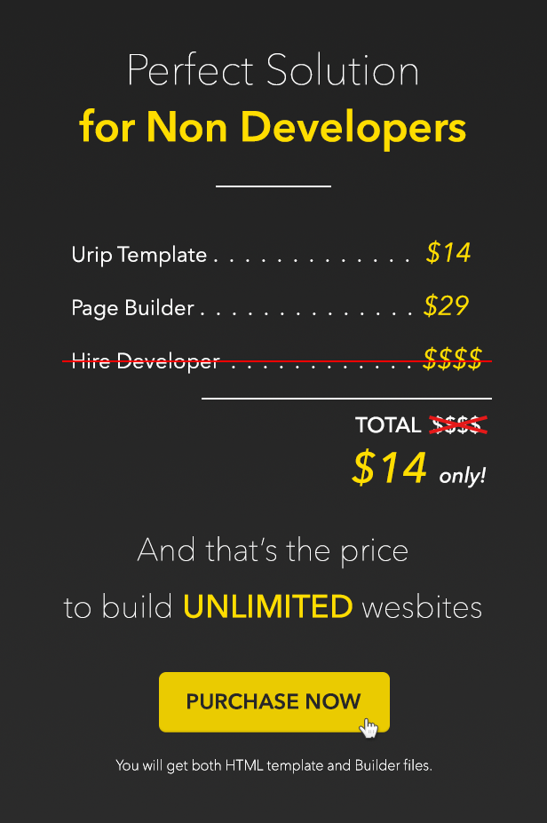 urip builder prices - Urip - Professional Landing Page With HTML Builder